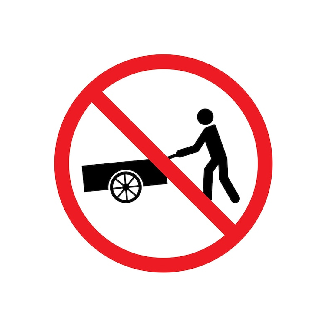 لا يُسمح بمرور عربات اليد