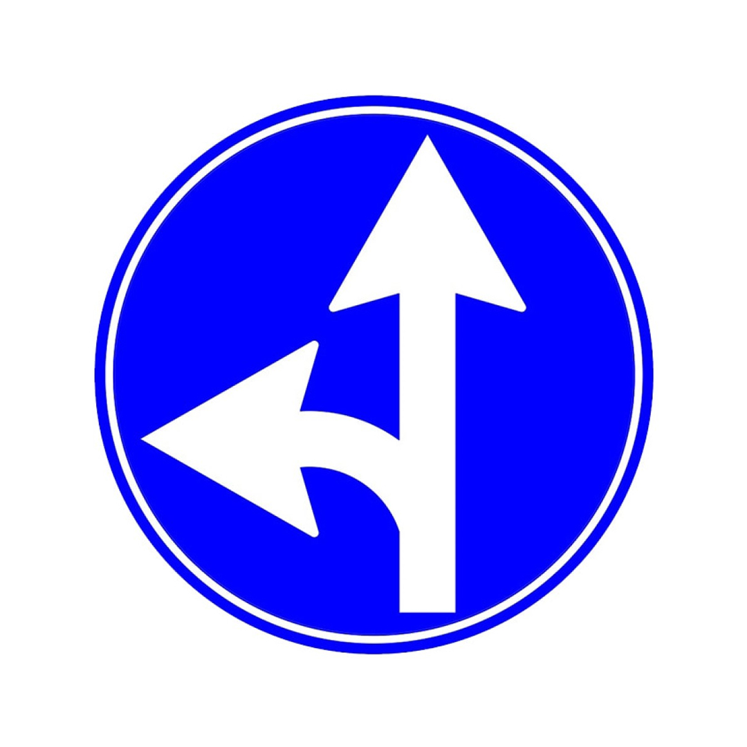 اتجاه إلزامي إلى الأمام واليسار